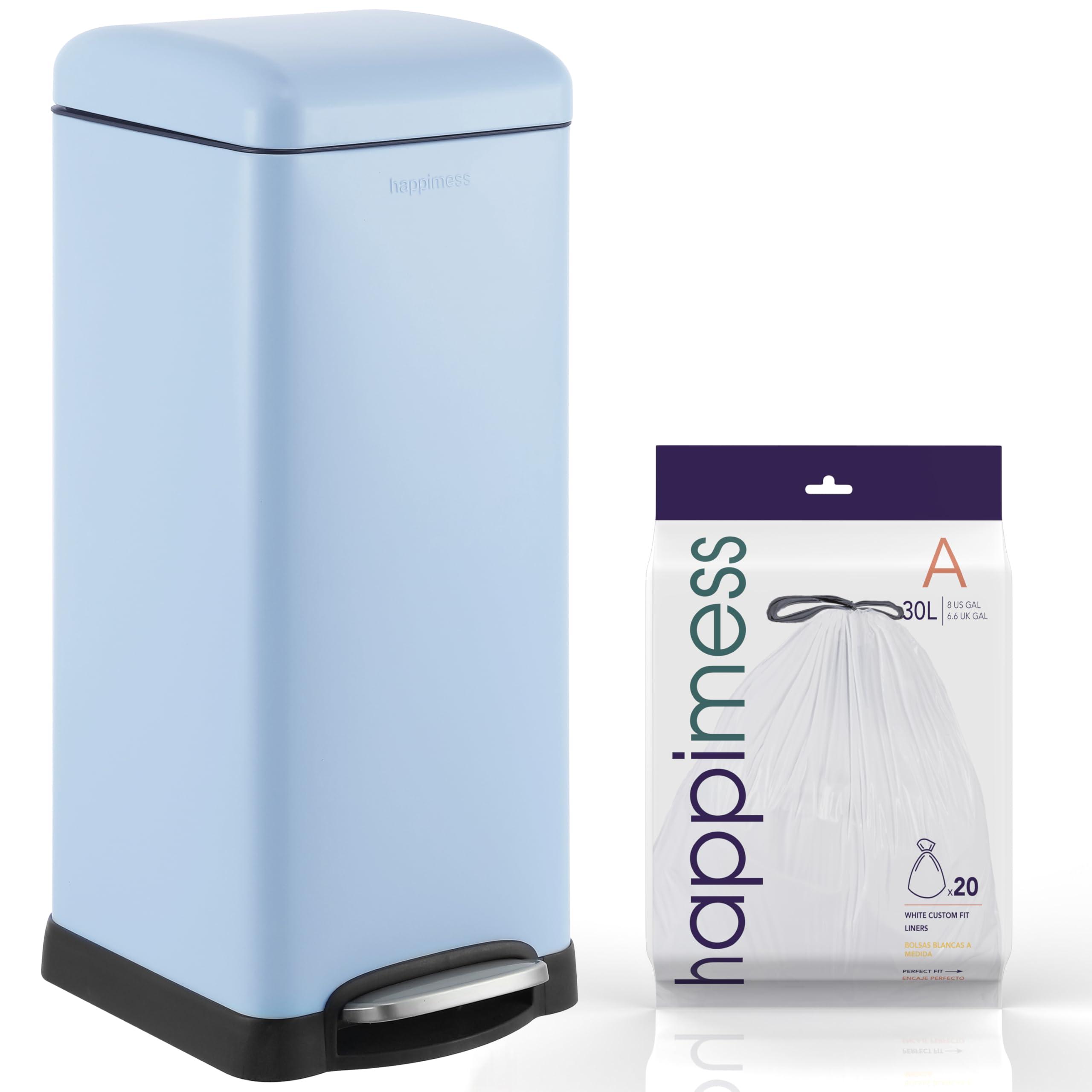 happimess HPM1007I Betty Retro-Mülleimer, 30 L, Step-Open-Mülleimer, fingerabdru