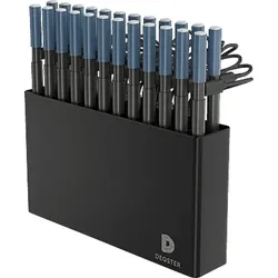DEQSTER Stylus Multi Charger Station, EU, UK & US-Plug (Typ-C, G A), Deqster, Stylus, Schwarz