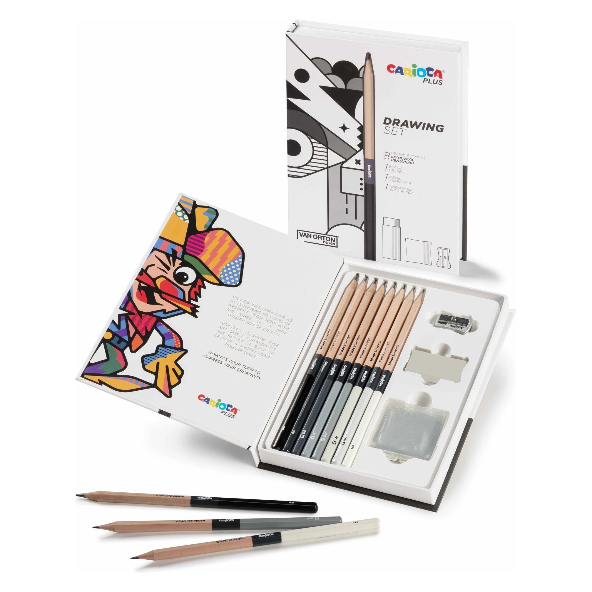Carioca Drawing Set Plus (2B, 2H, 4B, 4h, 6B, B, H, HB, 10x) (45230)
