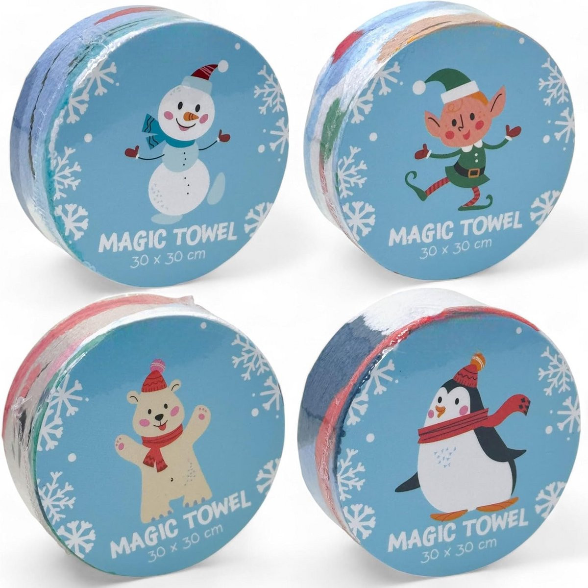 Set van 4 Magische Tovendoekjes voor kinderen - 100% Katoen