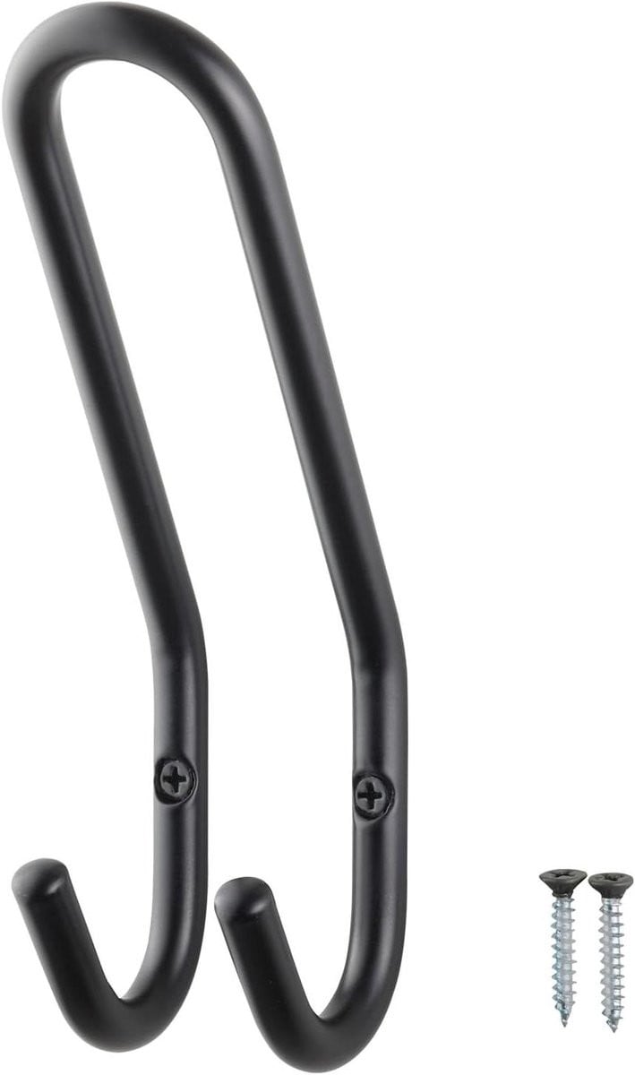 Zwarte wandkapstok Orde Scheppen van robuust staal, 192 x 51 mm