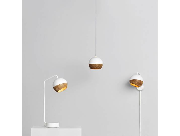 Ray Pendelleuchte Medium Weiß - Mater Ray M - Wohnzimmer - Design - Holz - Kugel