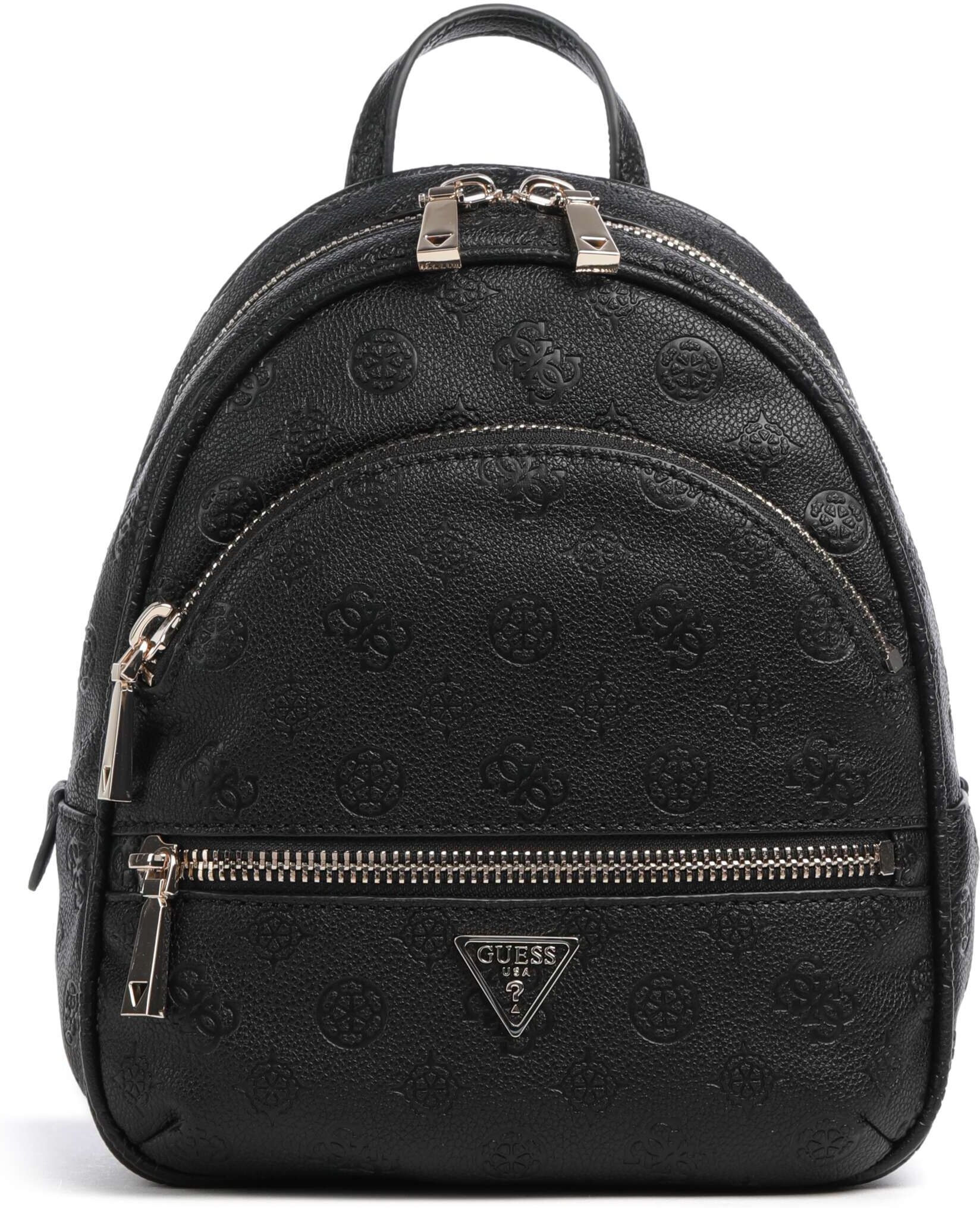 Guess Manhattan II Rucksack aus Leder, schwarz