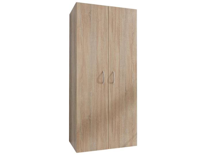 Xora Mehrzweckschrank, Eiche, 80x185x40 cm, BQ - Bündnis für Qualität, Made in Germany, DIN EN ISO 9001, Waschküche, Mehrzweckschränke