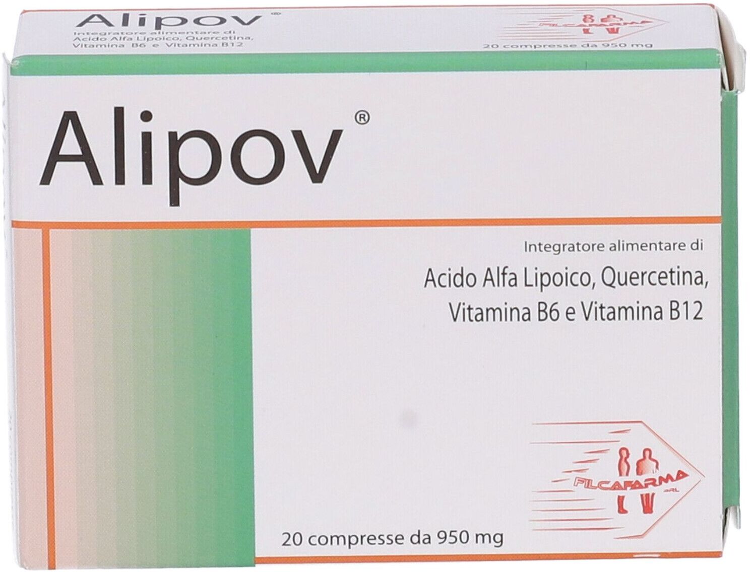 FILCA FARMA Srl Alipov 20 Compresse da 950mg – Integratore Antiossidante con Acido Alfa Lipoico
