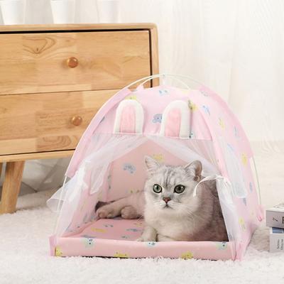 Inspired Living Cozy Clamshell Cat Tent Bed With Soft Cushion rabbit m 40x40cm