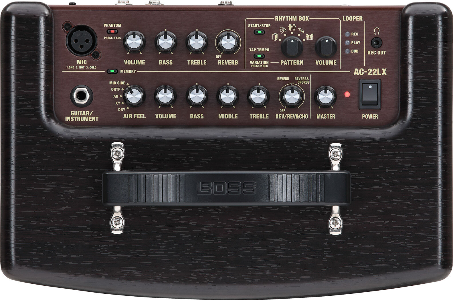 Boss AC-22LX Combo Acústica + Caixa Ritmos + Looper + Pilhas
