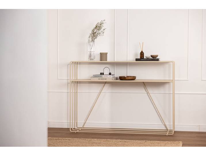 Kommode Ria – Metall-Design mit zwei Ablagen - Cashew - Luxusbetten24