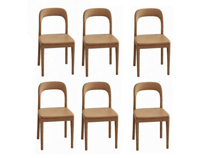JVmoebel Esszimmerstuhl Designer Brauner Stuhl-Set Esszimmergruppe 6x Schicke Küchenstühle, Made in Europa