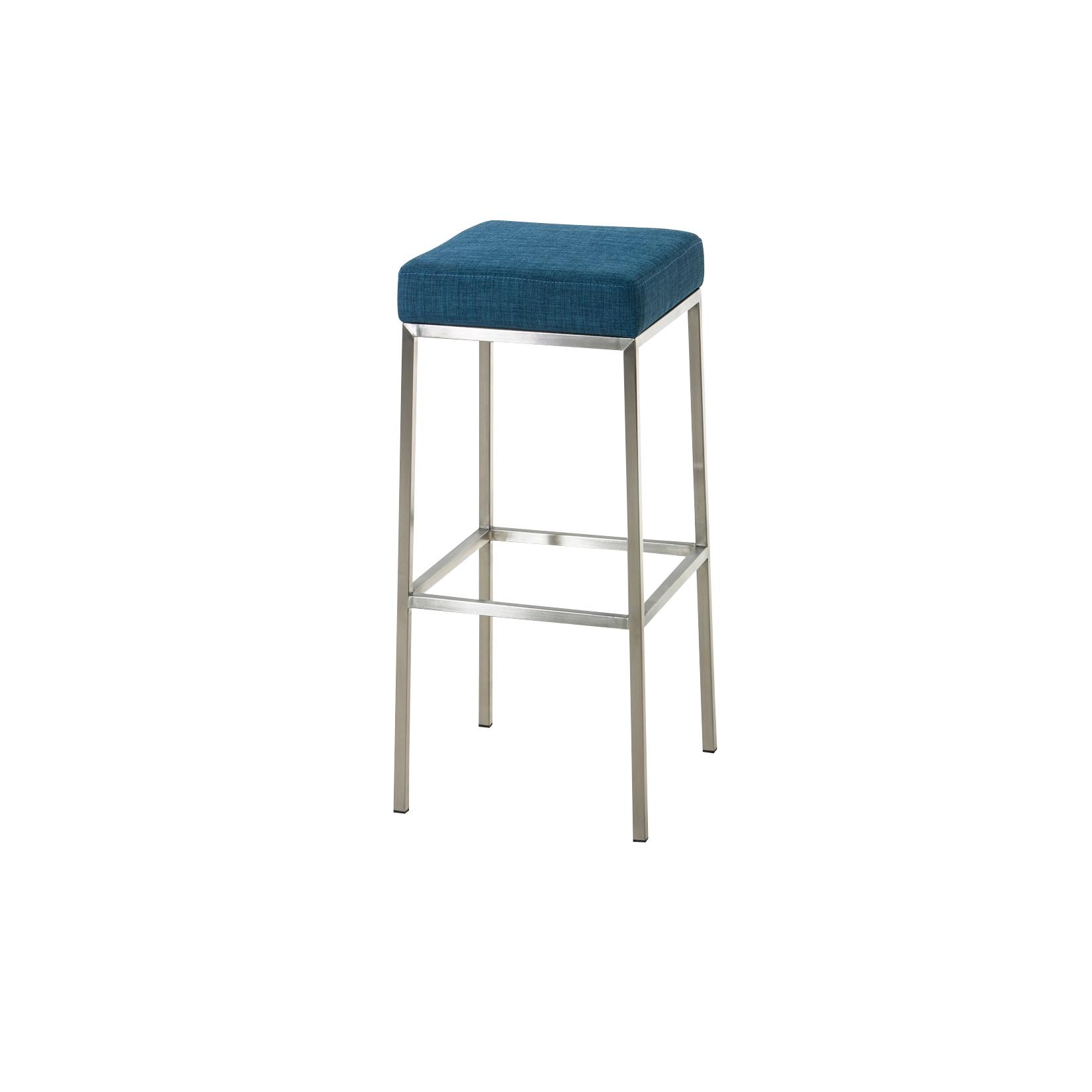 CLP Barhocker Montreal E85 Stoff Farbe: blau, Gestell Farbe: edelstahl