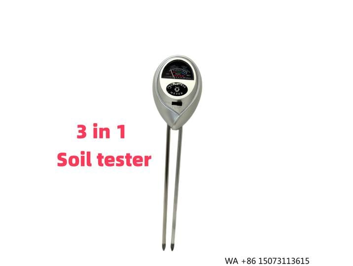 Testeur de sol 3 en 1 pour humidité, acidité, humidité, lumière du soleil, plantes d'intérieur et d'extérieur