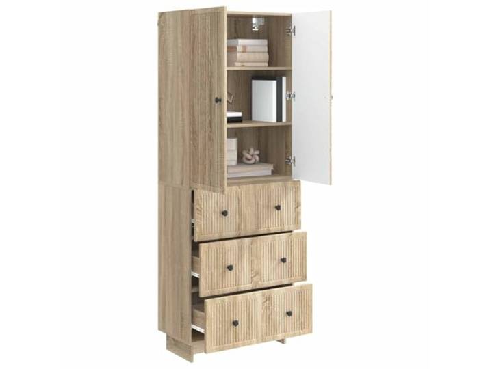 KTHLBRH 2-teiliges Schrank-Set, 66 x 34,5 x 90 cm, Holz Für Garten oder Haus, schmales Design, einfache Montage, robustes Material