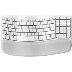 Logitech Wave Keys for Mac (DE, Kabellos), Tastatur, Weiss