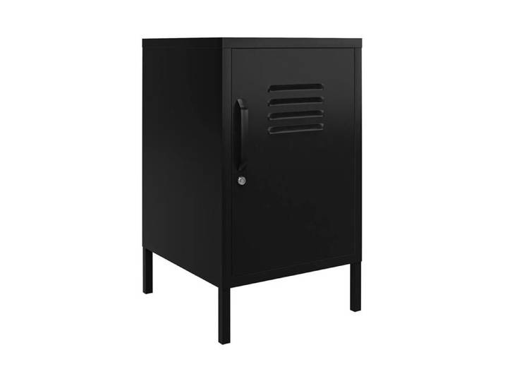 Mission District - Table D'appoint Avec 1 Porte En Métal Noir