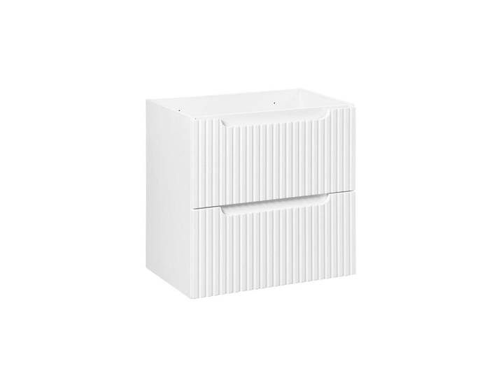 Petits-meubles Waschtischunterschrank 60cm Riva Weiß, 2 Schubladen, 60x57x40 cm, Badezimmer, Badmöbel, Unterschränke