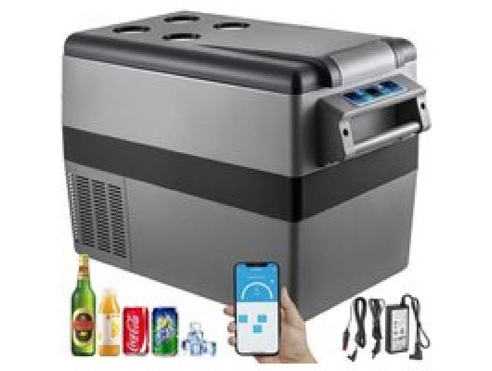 Réfrigérateur Congélateur Portable 45L Glacière Électrique 12/24V 60W Double Zone -20°C Silencieux Voiture Camping