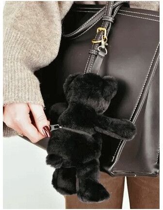Porte clé Bijou de sac Ours peluche noir 20 cm - Doudou et Compagnie