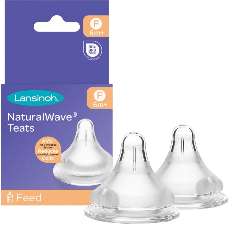 Lansinoh NaturalWave tétine pour biberon Fast 2 pcs