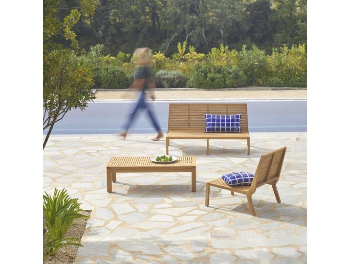 Gartenmöbel Teo aus Teakholz, 3-Sitzer - Natur