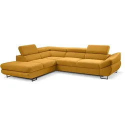 Ecksofa Fabio Stoff Gelb Curry