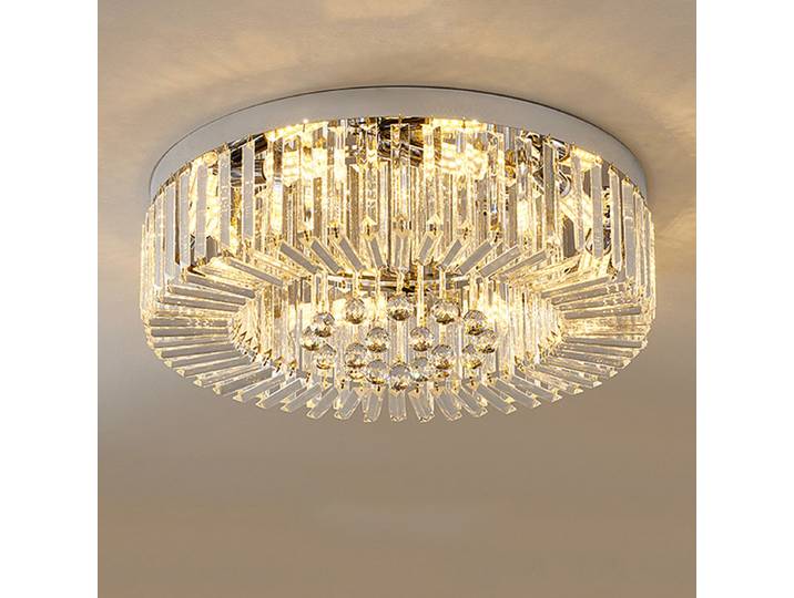 Plafonnier en cristal moderne salon or luxe lustres décoration Led plafonnier luminaire diamètre 50 60 cm