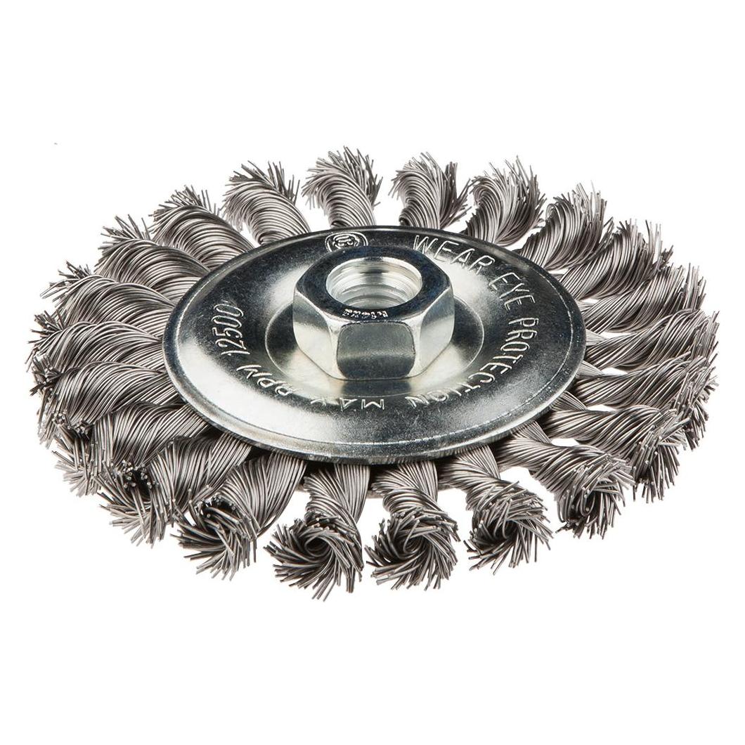 Graphite wire disc brush 115mm x M14 INOX - 57H596 (TOP-57H596)