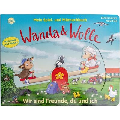 Mein Spiel- und Mitmachbuch – Wanda und Wolle. Wir sind Freunde, du und ich, Gebundene Ausgabe von Sandra Grimm, Arena, 978-3-401-72164-4