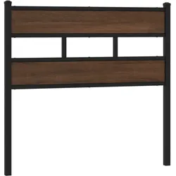vidaXL Kopfteil Braun Eichen-Optik 107 cm Stahl und Holzwerkstoff