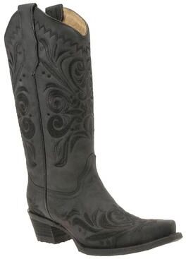 Corral Circle G L5433 - Womens 9 Black Boot Medium