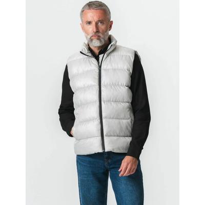 Kurzweste TEESHOPPEN "TEESHOPPEN Vest Puffer Vest", Herren, Gr. M, weiß (sand), Obermaterial: 100% Polyester, Westen