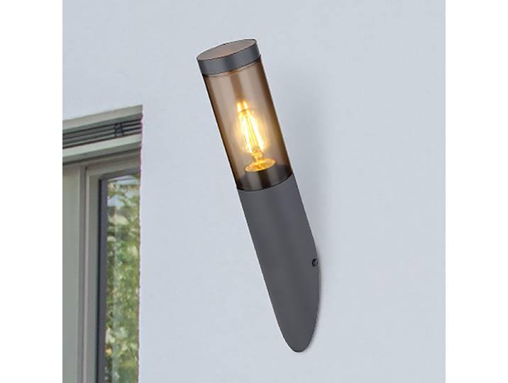 Wandleuchte Boston Typ B Ø 8cm Schwarz/Grau