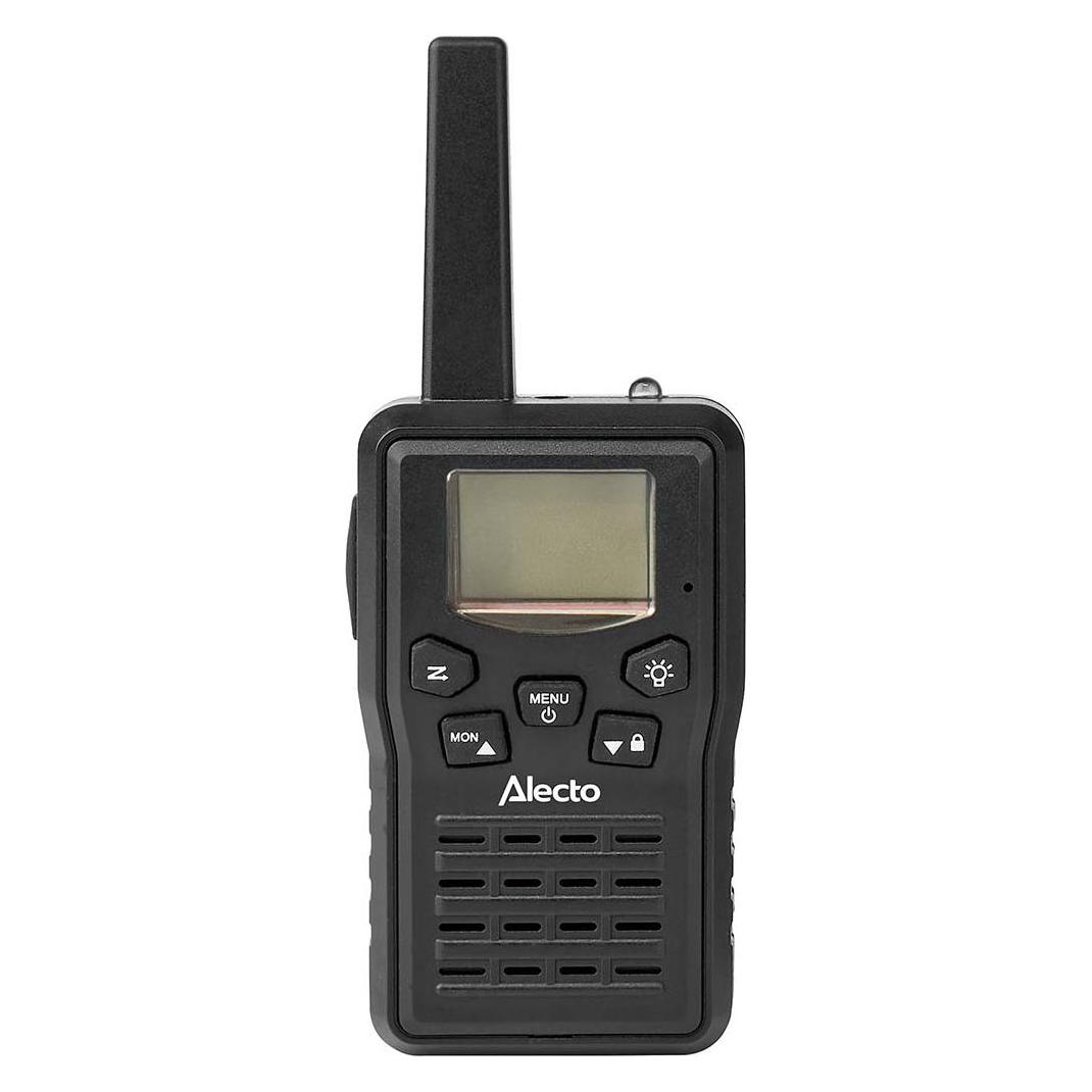 Alecto Walkie-Talkie Set | 2 Handsets | Bis zu 10 km | Frequenzkanäle: 8 | PTT / VOX | 24 h Standby (10 km) (FR200BK)