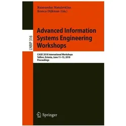 Advanced Information Systems Engineering Workshops, Fachbücher von Raimundas Matulevicius, Remco Dijkman