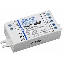 LED Bluetooth Dimmer CASAMBI DEBT14-144 PWM4, Einbau, 12-24V, max. 144W, CASAMBI / Ausgang PWM, 1-Kanal DIM ARD-800387