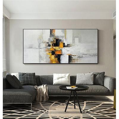 Handgefertigtes Ölgemälde auf Leinwand, Wandkunst, Dekoration, Palettenmesser, Malerei, bunte Abstraktion für Wohnkultur, gerollt, rahmenlos, ungedehnt