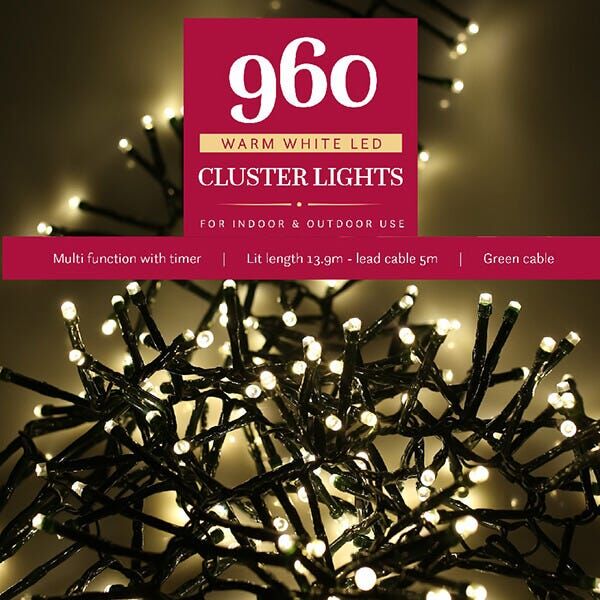 Noma 960 LED Warm White Multifunction Cluster Lights