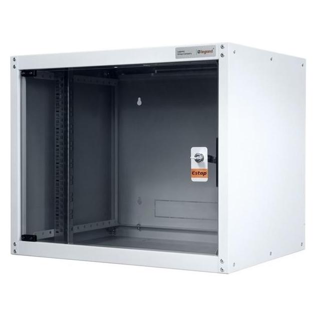 Legrand EvoLine Wandschrank 7HE / 600x450mm / Tragkraft 65kg / Glastür (7 HE, 19 Zoll Rack) (EVO7U6045)