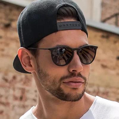 Inspired Living Retro Round Cat Eye Sunglasses With Mirror Lenses sand Black