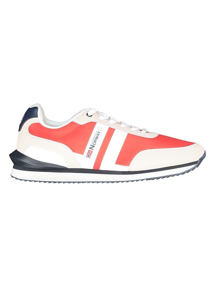 Geographical Norway Sneakers "Orlando" in Beige/ Rot - 43