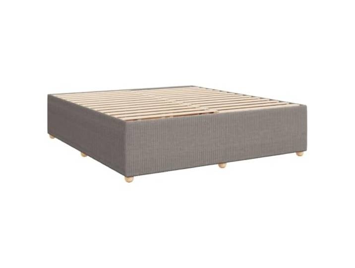 KTHLBRH Bettgestell Stoff 180 x 200 cm Taupe Lattenrost inklusive, robuste Füße, weiches Polyester, gepolsterte Struktur 46 cm