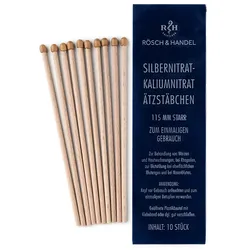 Silbernitrat-Kaliumnitrat-Ätzstäbchen 10x115mm starr 10 St
