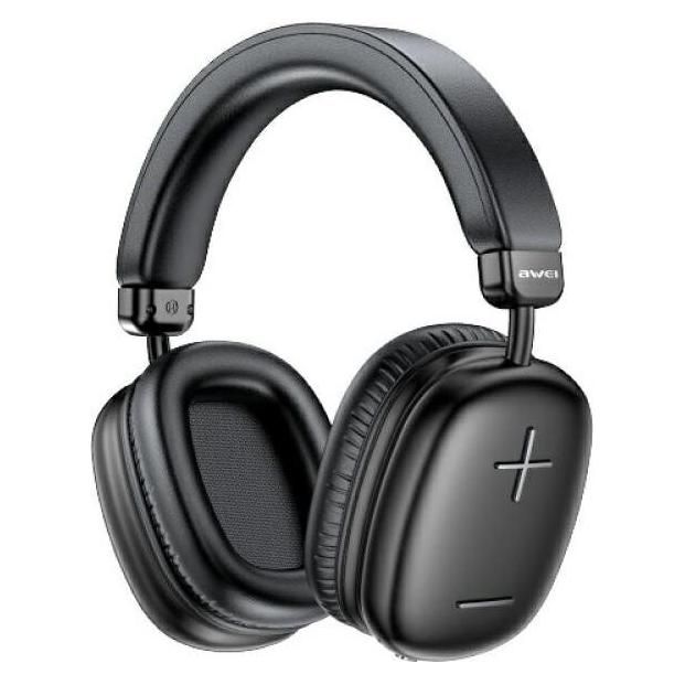 Awei słuchawki nauszne Bluetooth AT6 czarny/black (NC, 18 h, Kabellos) (AWE000255)