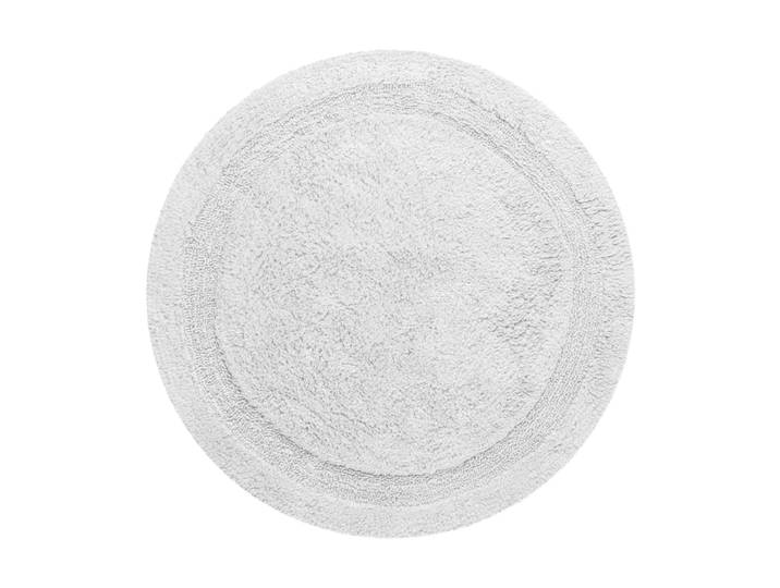 Tapis de bain blanc rond en coton 80 rd.