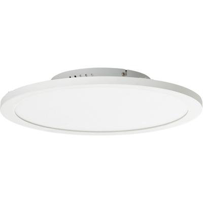 BRILLIANT LED Deckenleuchte "Abie", weiß, 1, Ø 40cm H: 5,9cm, 1 Stk., Leuchten, Ø 40 cm, RGB, dimmbar, CCT, Fernbedienung, Metall/Kunststoff, weiß, LED Deckenleuchte