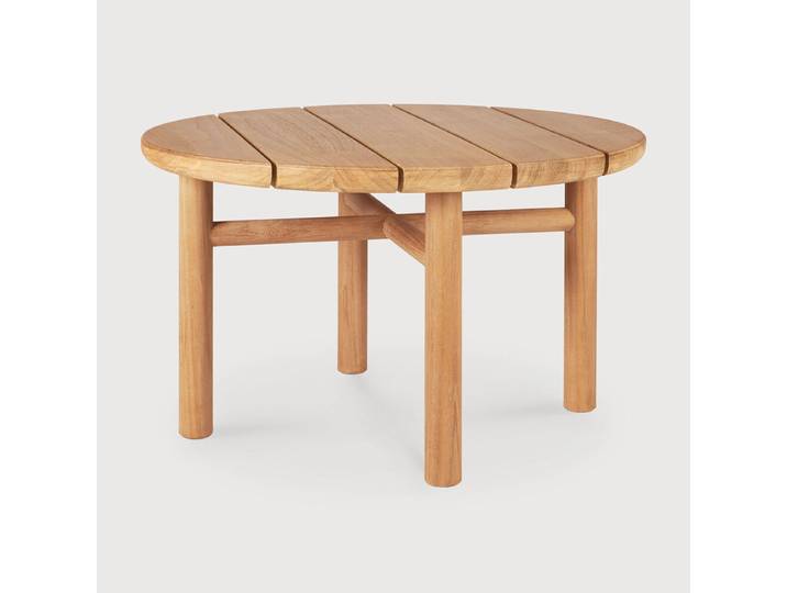 Ethnicraft Quatro Outdoor-Beistelltisch Teak rund Ø59x38 cm