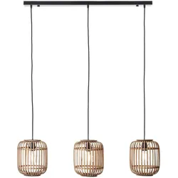 Brilliant, Pendelleuchte, Woodrow E27 PE 3 Pendelleuchte, 3-flammig (E27, 60 lm)