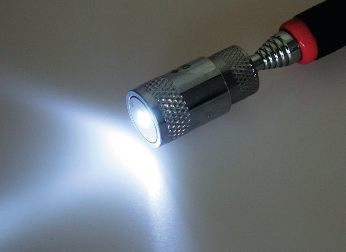 ChiliTec telescoop-oppakgereedschap met LED-verlichting, lengte 20-80 cm, trekkracht 3,2 kg