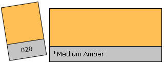 Lee Filter Roll 020 Medium Amber Medium Amber