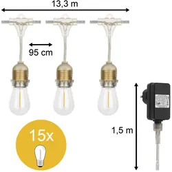 Bailey | Prikkabel 15 Meter | 15 Lichter | IP44