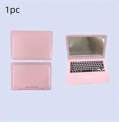 Uplifted Finds Mini Laptop Shaped Folding Pocket Makeup Mirror pink